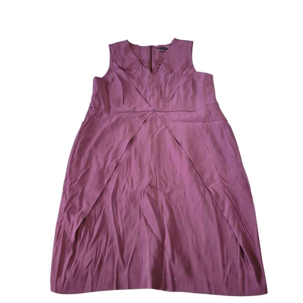 Universal Standard Raven Sleeveless V-Neck Eggplant Burgundy Dress Size M 18